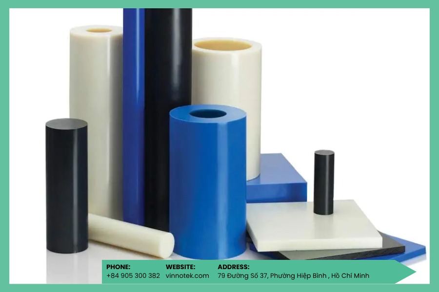 Nhựa Nylon bền, chịu nhiệt, chống mài mòn tốt.