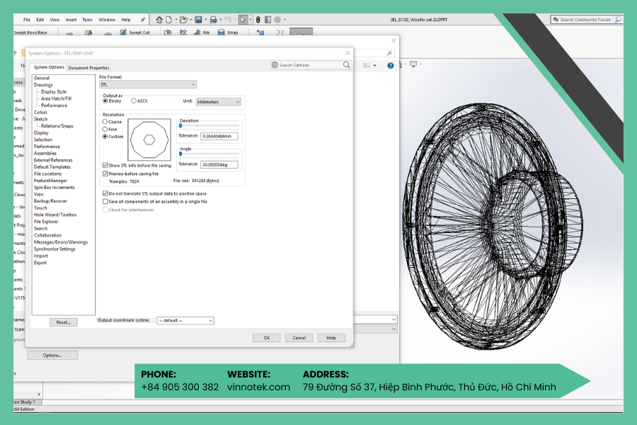 Chuyển đổi mô hình đã thiết kế sang định dạng in 3D