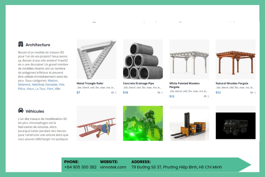 Free3D là thư viện mô hình 3D lâu đời, cung cấp nhiều file miễn phí và trả phí phục vụ in 3D