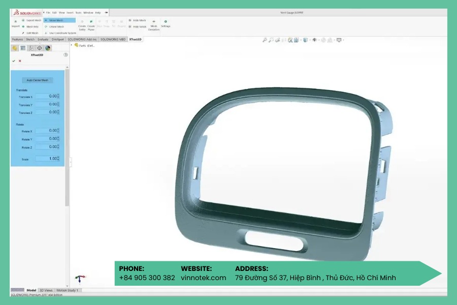 Nhập Lưới Mesh Vào Phần Mềm CAD