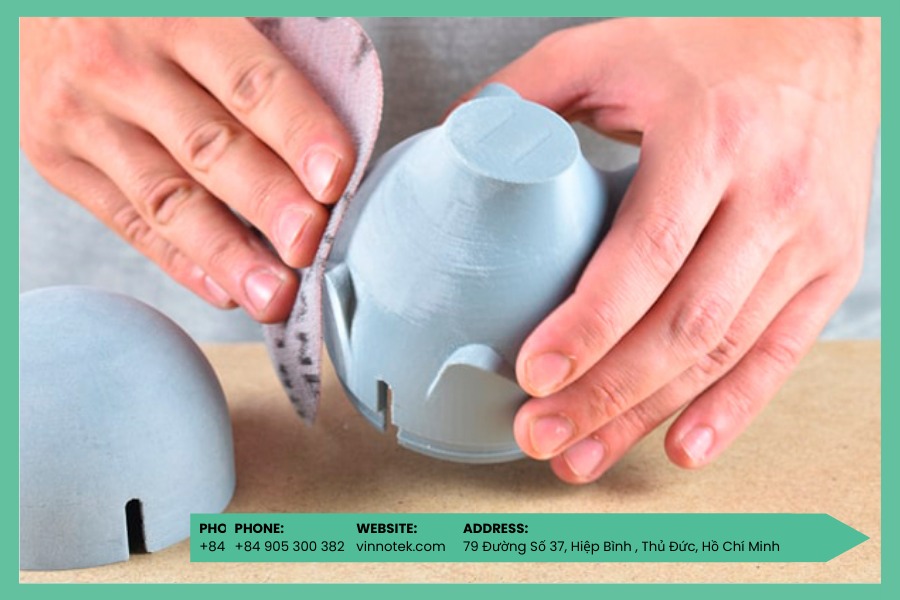 Chà nhám là phương pháp phổ biến để cải thiện bề mặt in 3D