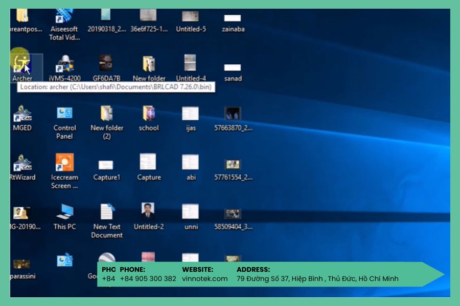 Đúp chuột vào biểu tượng “Archer” trên màn hình Desktop để chạy