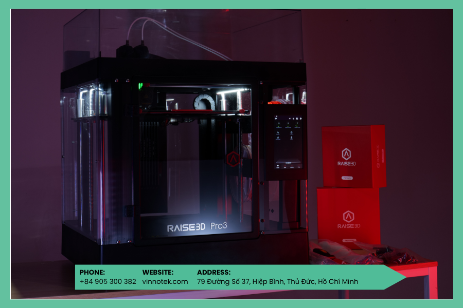 Pro3 phù hợp R&D và tạo mẫu đa vật liệu, khối lượng in vừa phải và cần linh hoạt.