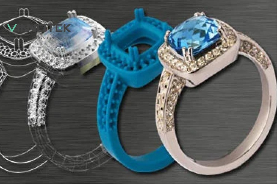 SLA hỗ trợ chế tác trang sức chi tiết với castable resin và workflow CAD