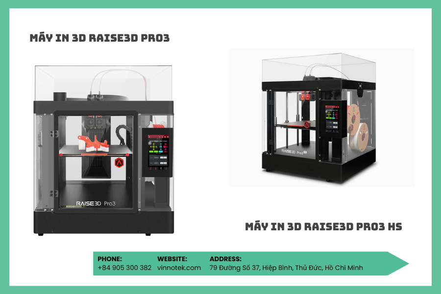 Pro3 và Pro3 HS giống nhau về nền tảng và kích thước in, khác ở hiệu nă