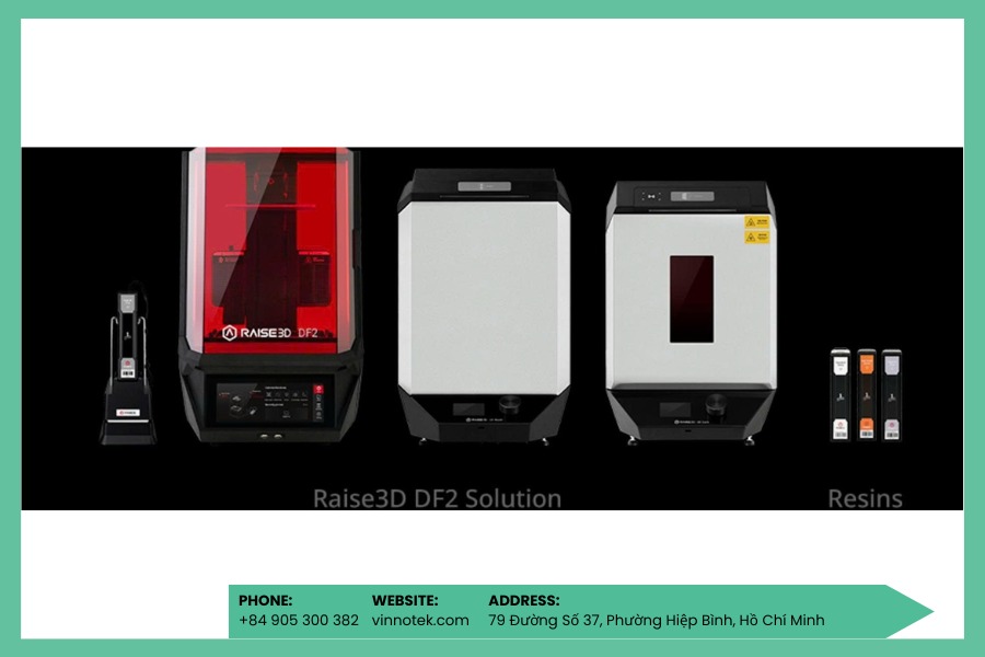 Raise3D DF2/DF2+ mang đến workflow DLP nhanh và gọn gàng.