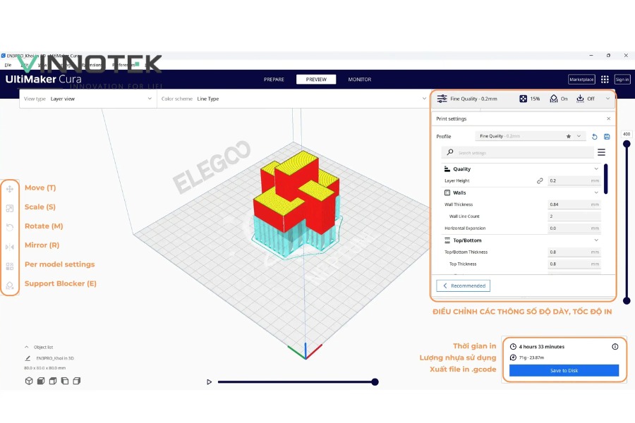Thiết lập Cura và tạo file G-code trước khi bắt đầu in 3D