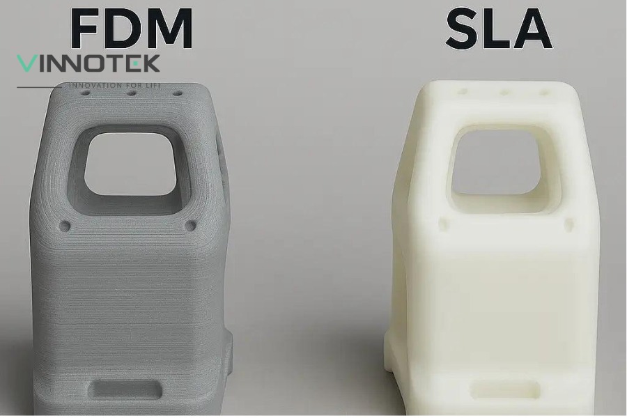Kết hợp CF Nylon và SLA giúp tối ưu cả độ cứng và độ chính xác cho fixture